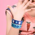 2 Pièces Amour Bleu Bracelet Broderie Diamant