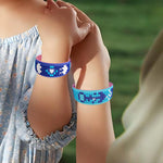 2 Pièces Amour Bleu Bracelet Broderie Diamant