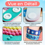 2 Pièces Amour Bleu Bracelet Broderie Diamant