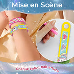2 Pièces Arc-en-Ciel et Licorne Bracelet Broderie Diamant