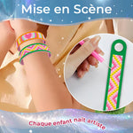 2 Pièces Arc-en-Ciel et Motif Cœur Bracelet Broderie Diamant