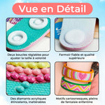 2 Pièces Arc-en-Ciel et Motif Cœur Bracelet Broderie Diamant