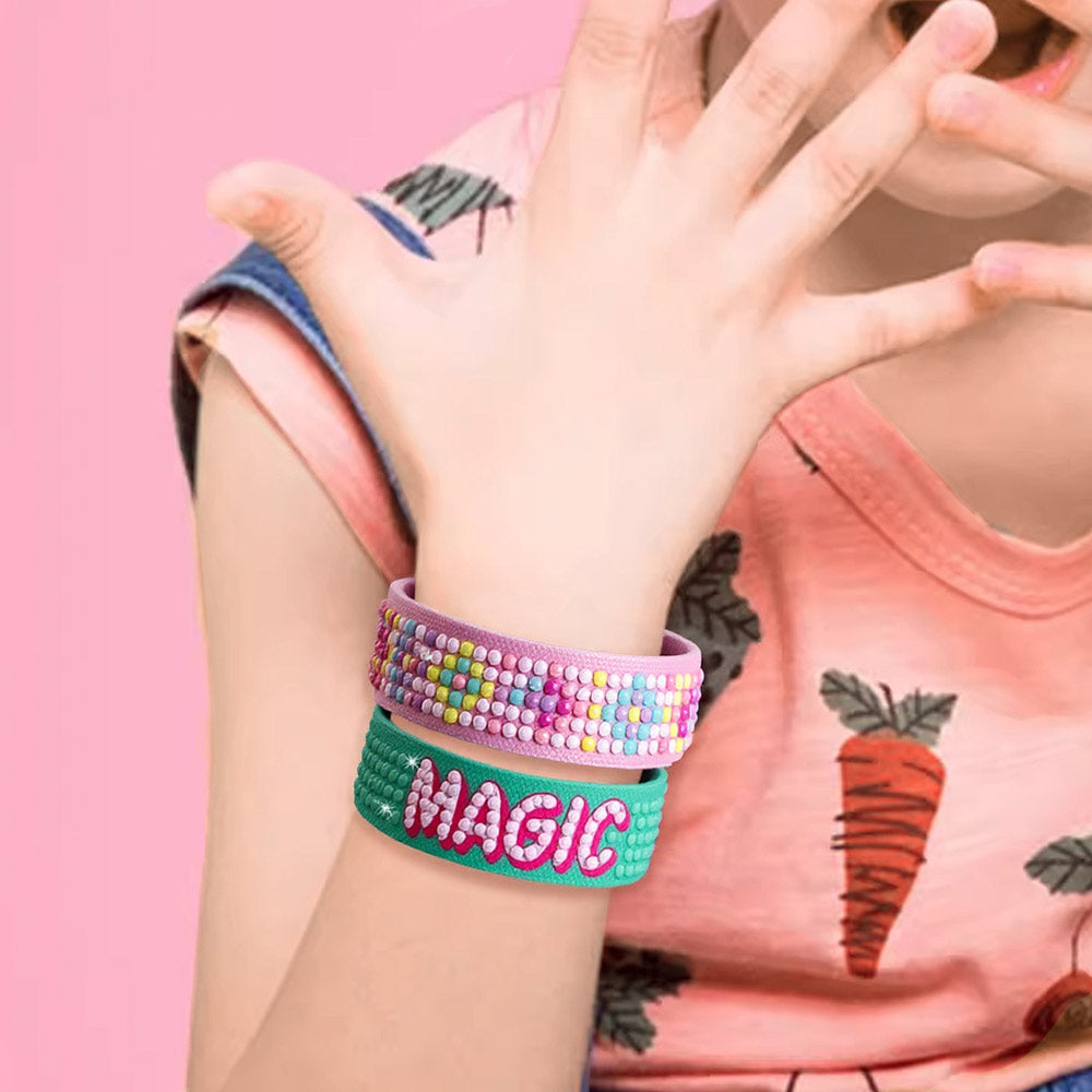 2 Pièces Arc-en-Ciel Magique Bracelet Broderie Diamant