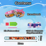2 Pièces Chien Mignon Bracelet Broderie Diamant