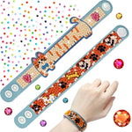 2 Pièces Chien Mignon Bracelet Broderie Diamant