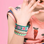 2 Pièces Fleur et Motif Abstrait Bracelet Broderie Diamant