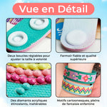 2 Pièces Fleur et Motif Abstrait Bracelet Broderie Diamant