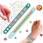 2 Pièces Fleur et Motif Abstrait Bracelet Broderie Diamant