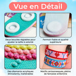 2 Pièces Motif Cœur Bracelet Broderie Diamant