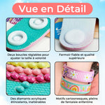 2 Pièces Papillon, Fleur et Arc-en-Ciel Bracelet Broderie Diamant