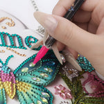 4 Pièces Stylo à Strass Autocollant avec Taille-Crayon