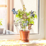 8 Pièces Animaux de Zoo Mignons Broderie Diamant Piquets de Jardin