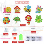 8 Pièces Animaux Mignons Broderie Diamant Piquets de Jardin