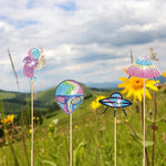 8 Pièces Extraterrestres et OVNI Broderie Diamant Piquets de Jardin
