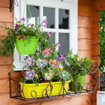 8 Pièces Fleur Papillon Broderie Diamant Piquets de Jardin