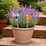 8 Pièces Poule de Ferme Broderie Diamant Piquets de Jardin