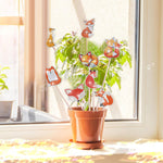 8 Pièces Renards Roux Broderie Diamant Piquets de Jardin