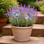 9 Pièces Hiboux Mignons Broderie Diamant Piquets de Jardin