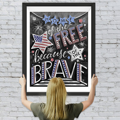 Tableau Noir Etats-Unis Broderie Diamant