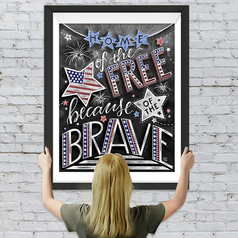 Tableau Noir Etats-Unis Broderie Diamant