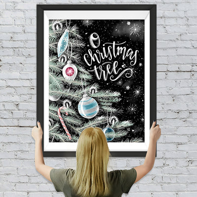 Tableau Noir Noël Broderie Diamant