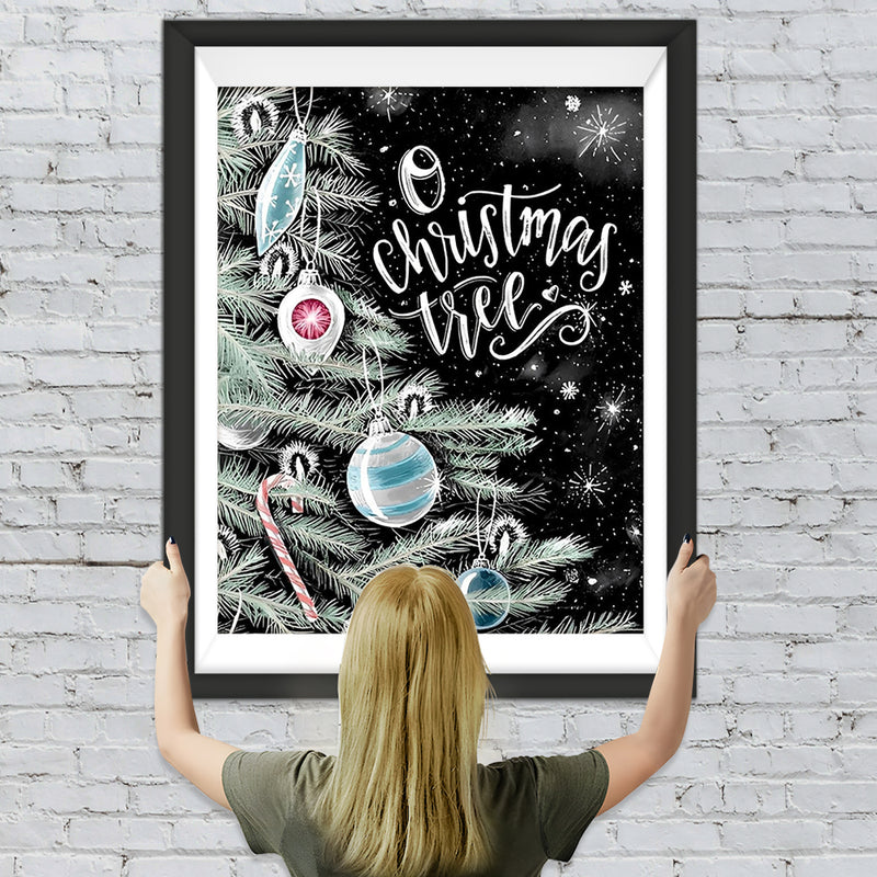Tableau Noir Noël Broderie Diamant