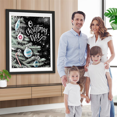 Tableau Noir Noël Broderie Diamant