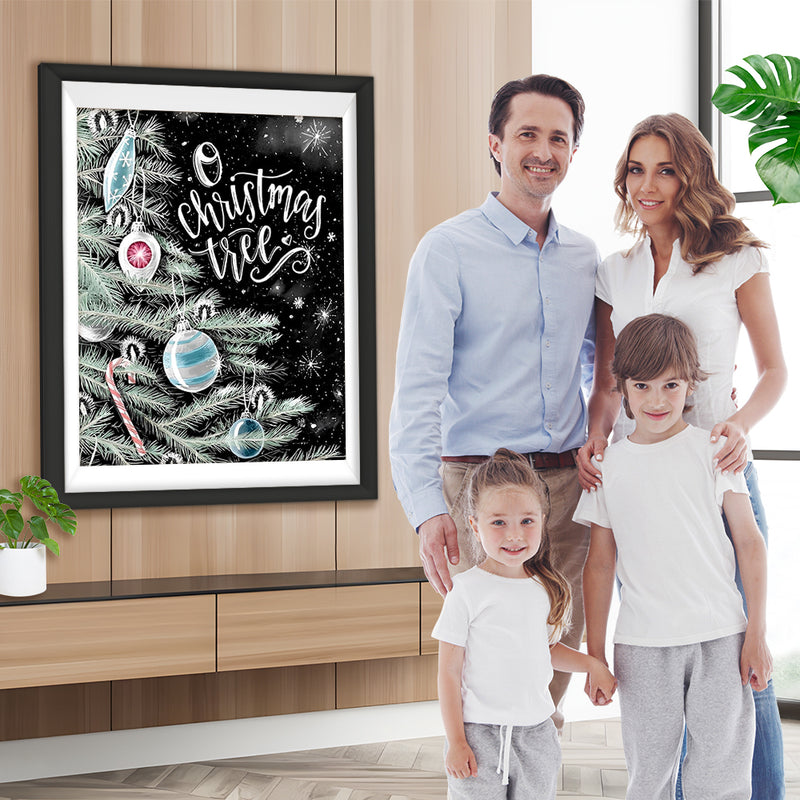 Tableau Noir Noël Broderie Diamant