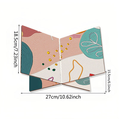 Porte-Livres Mains Libres en Bois à Motif Abstrait Broderie Diamant