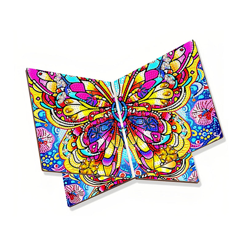 Porte-Livres Mains Libres en Bois Papillon Magnifique Broderie Diamant