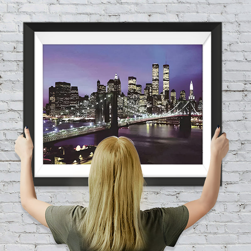 New York de Nuit Broderie Diamant