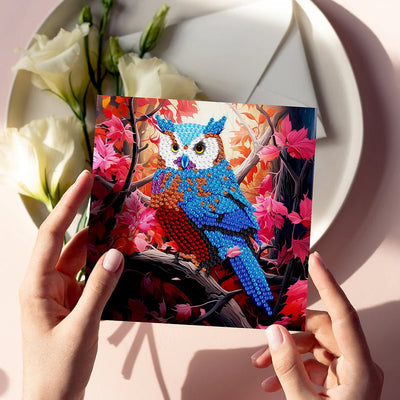 Owls at Night Greeting Cards | 12 Pièces