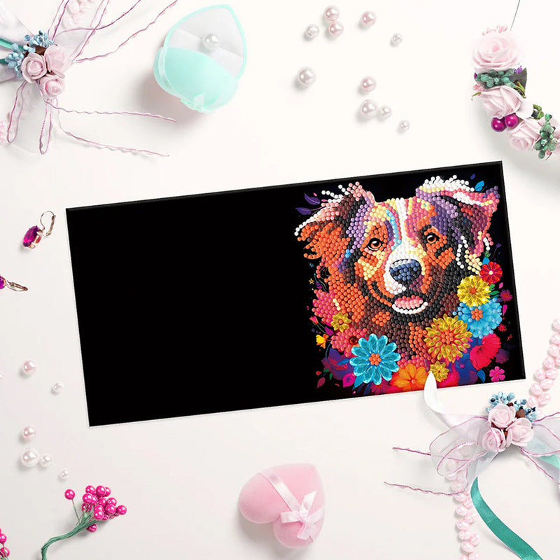 Cartes de Vœux Chiens et Chats à Fleurs | 8 Pièces