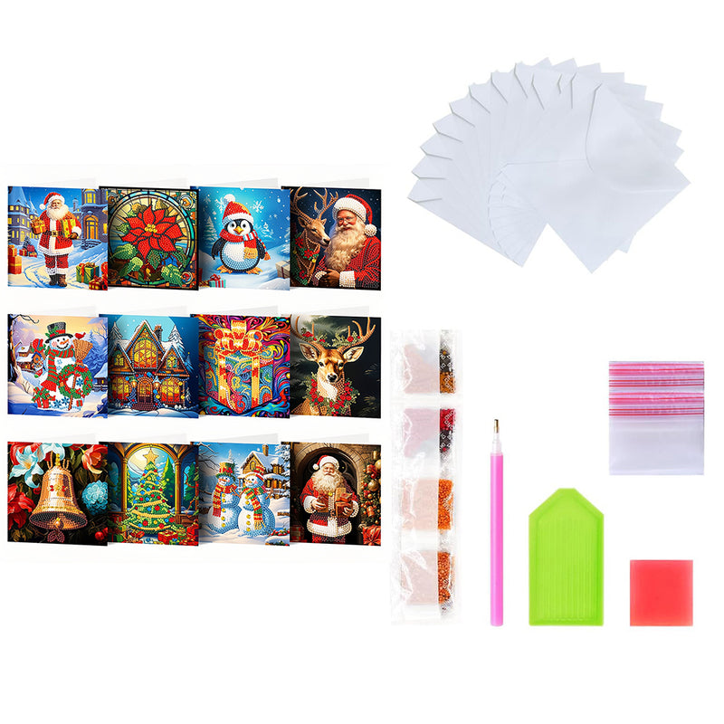 Cartes de Vœux pour Noël | 12 Pièces