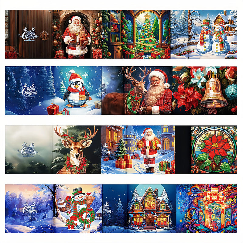 Cartes de Vœux pour Noël | 12 Pièces