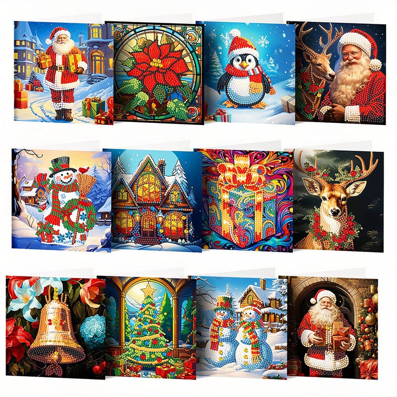 Cartes de Vœux pour Noël | 12 Pièces
