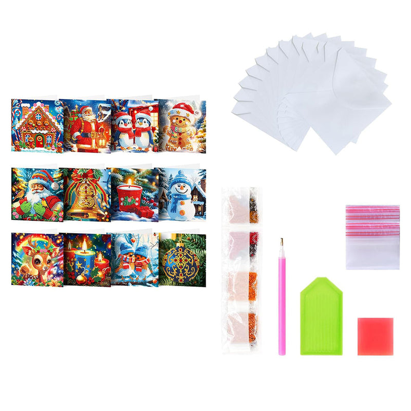 Cartes de Vœux pour Noël | 12 Pièces