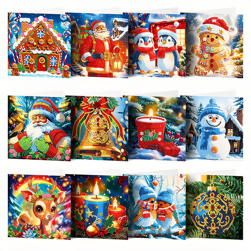 Cartes de Vœux pour Noël | 12 Pièces