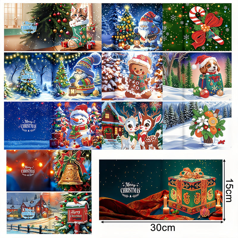 Cartes de Vœux pour Noël | 12 Pièces