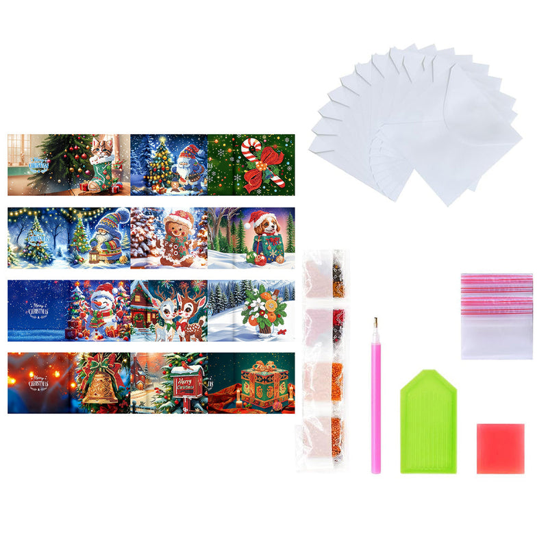 Cartes de Vœux pour Noël | 12 Pièces