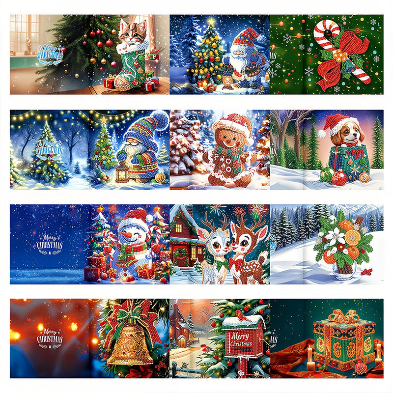 Cartes de Vœux pour Noël | 12 Pièces