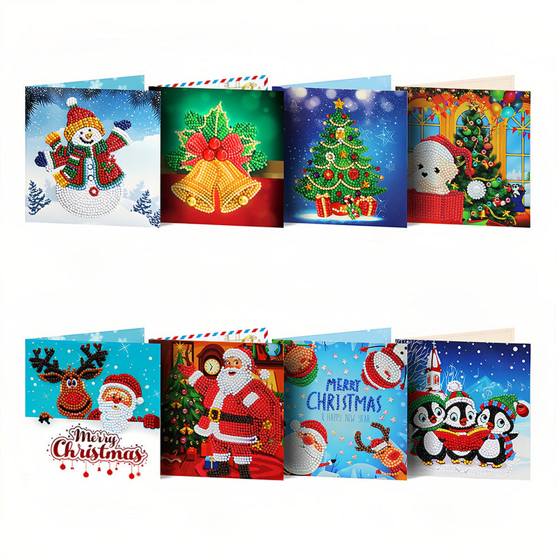 Cartes de Vœux pour Noël Animées | 8 Pièces