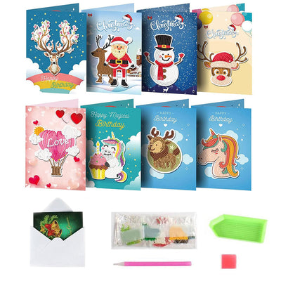 Cartes de Vœux Animées pour Noël et Anniversaire | 8 Pièces