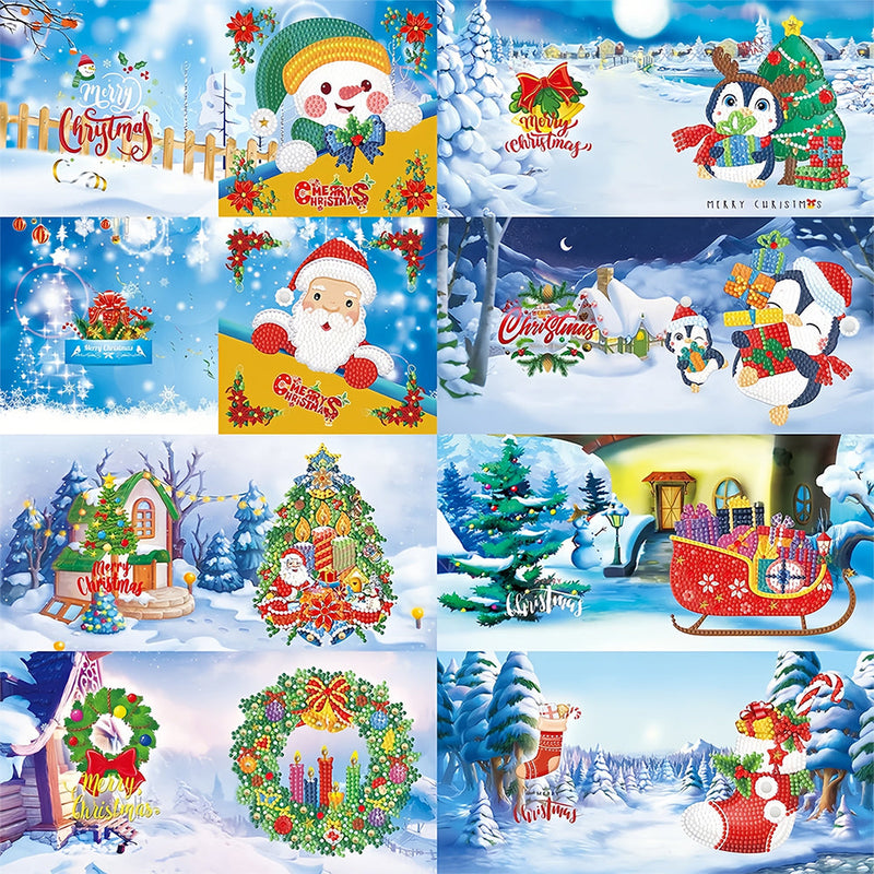 Cartes de Vœux pour Noël Animées | 8 Pièces