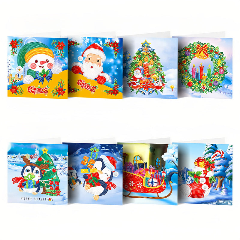 Cartes de Vœux pour Noël Animées | 8 Pièces