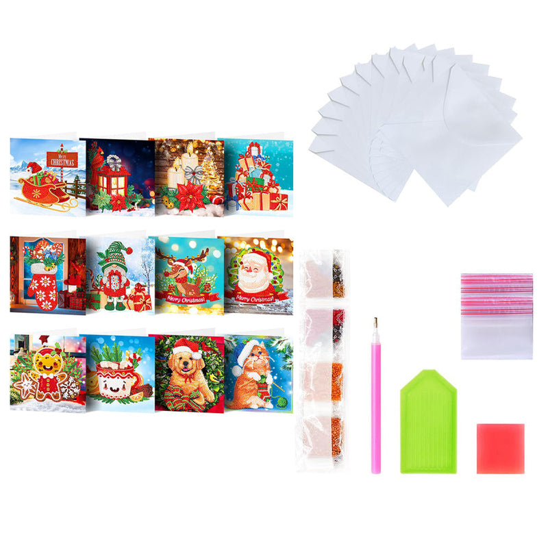 Cartes de Vœux pour Noël | 12 Pièces