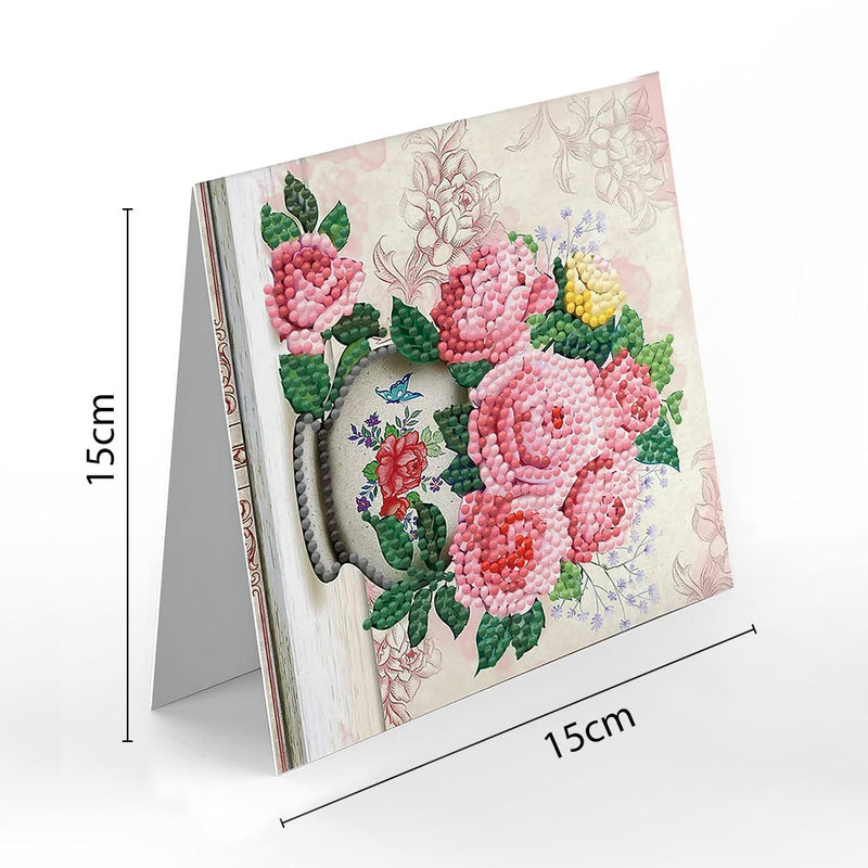 Cartes de Vœux Bouquets de Fleurs Variés | 8 Pièces