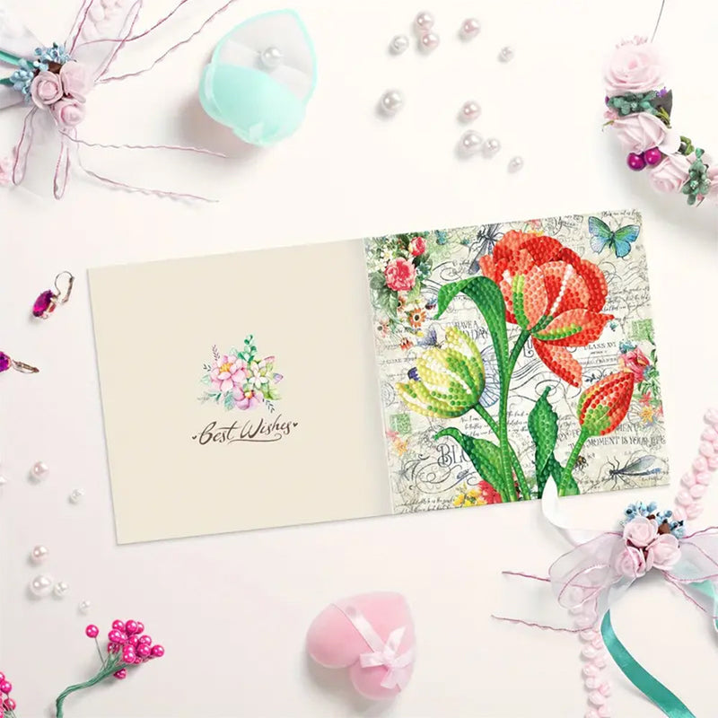 Cartes de Vœux Fleurs | 8 Pièces