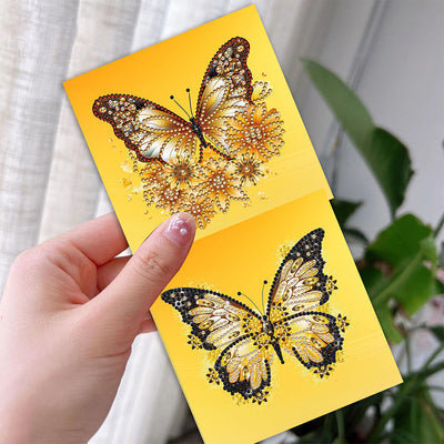 Cartes de Vœux Papillon Jaune | 6 Pièces