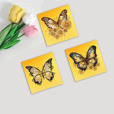 Cartes de Vœux Papillon Jaune | 6 Pièces